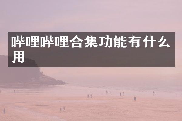 哔哩哔哩功能有什么用