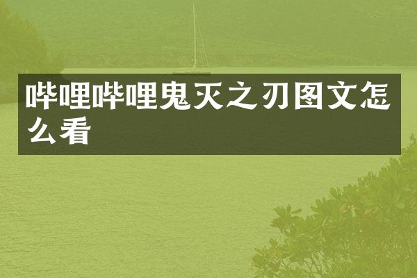 哔哩哔哩鬼灭之刃图文怎么看