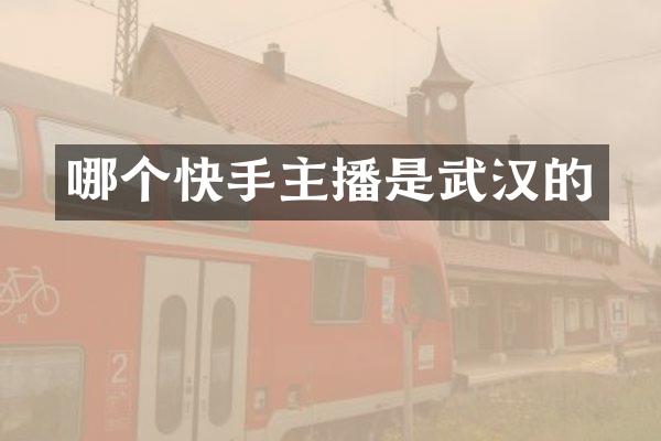 哪个快手主播是武汉的