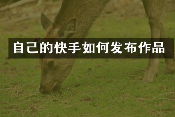 自己的快手如何发布作品