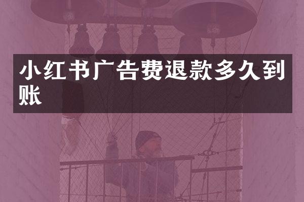 小红书广告费退款多久到账