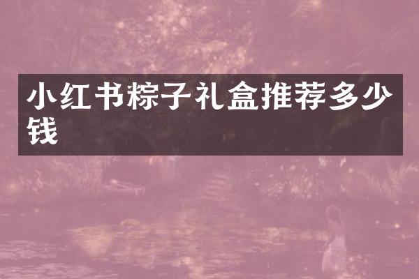 小红书粽子礼盒推荐多少钱