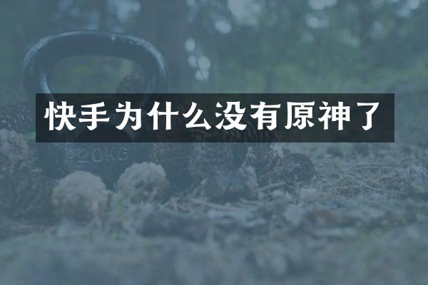 快手为什么没有原神了
