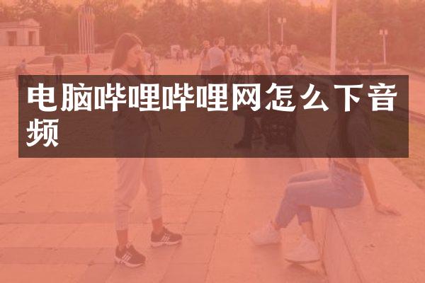 电脑哔哩哔哩网怎么下音频