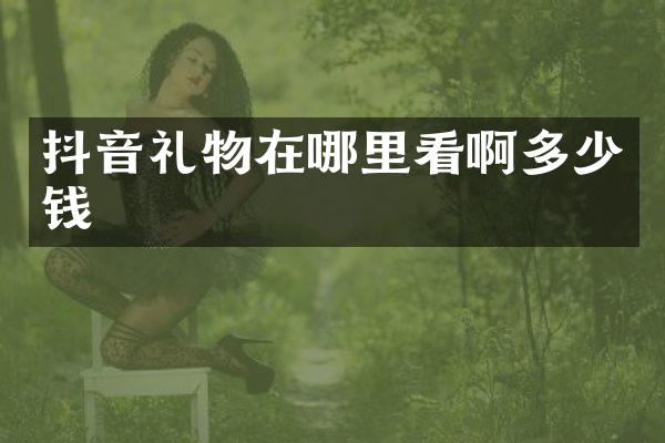抖音礼物在哪里看啊多少钱
