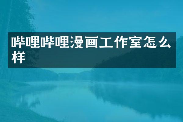 哔哩哔哩漫画工作室怎么样