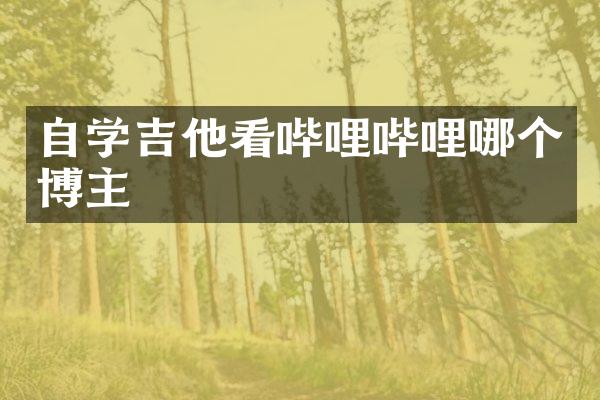 自学吉他看哔哩哔哩哪个博主