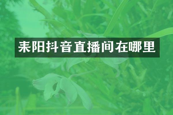 耒阳抖音直播间在哪里