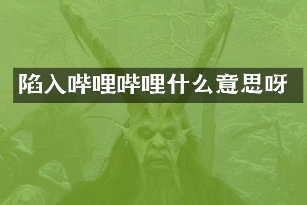 陷入哔哩哔哩什么意思呀