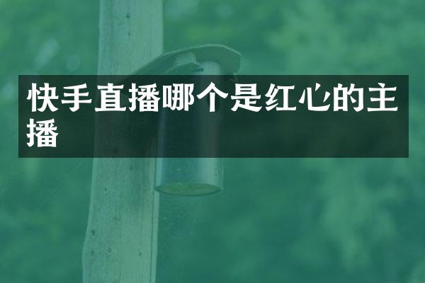 快手直播哪个是红心的主播