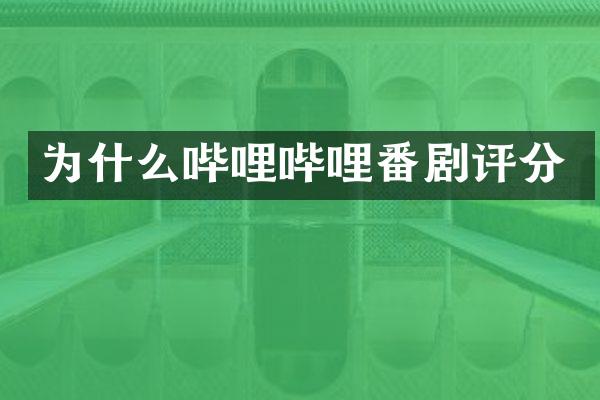 为什么哔哩哔哩番剧评分