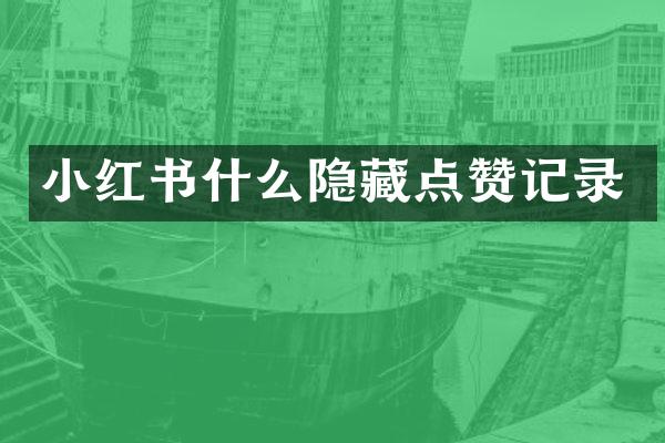 小红书什么隐藏点赞记录