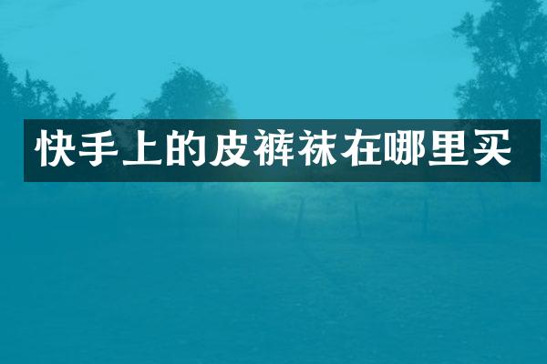 快手上的皮在哪里买