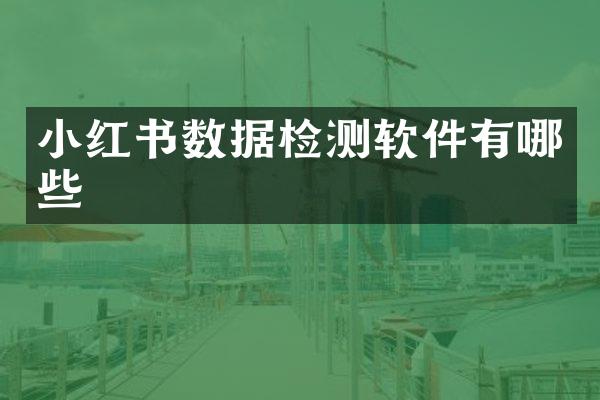 小红书数据检测软件有哪些
