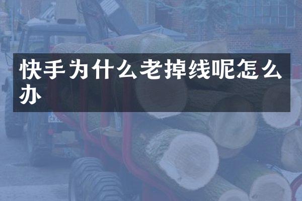 快手为什么老掉线呢怎么办