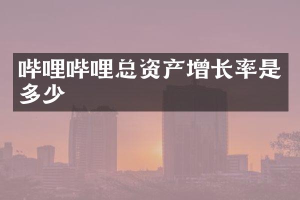 哔哩哔哩总资产增长率是多少