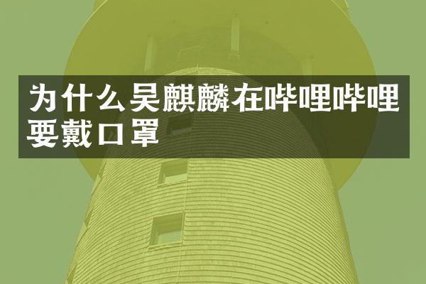 为什么吴麒麟在哔哩哔哩要戴口罩
