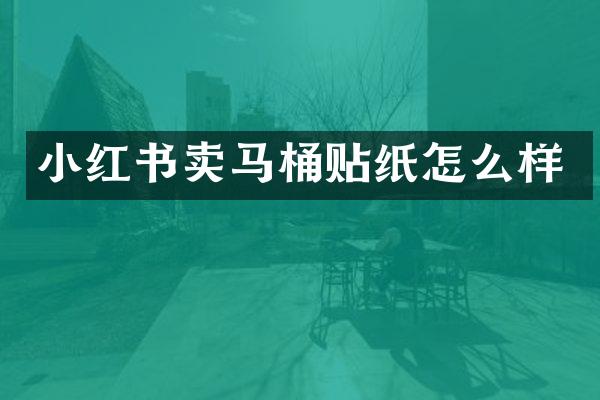 小红书卖马桶贴纸怎么样