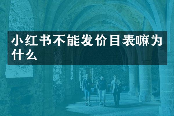 小红书不能发价目表嘛为什么