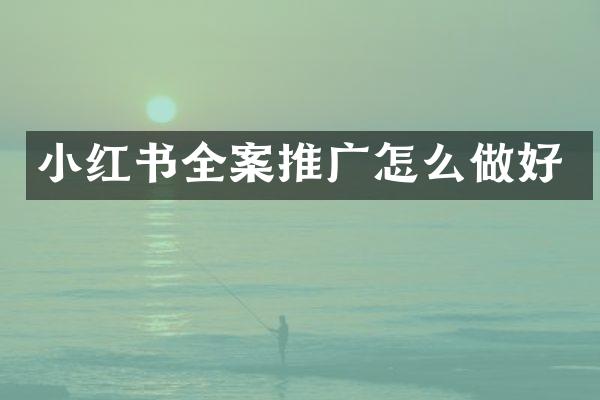 小红书全案推广怎么做好