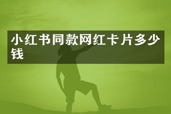 小红书同款网红卡片多少钱
