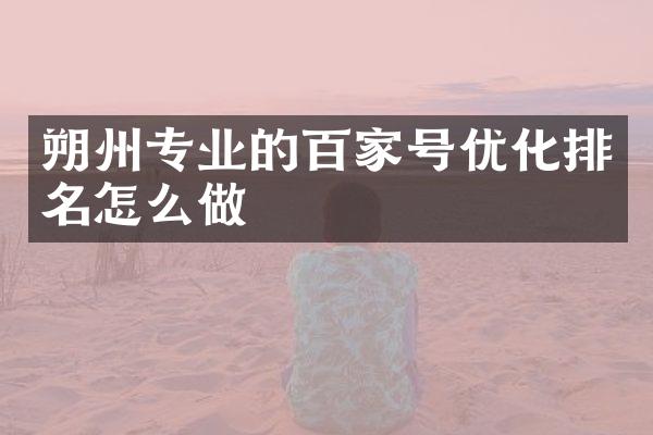 朔州专业的百家号优化排名怎么做