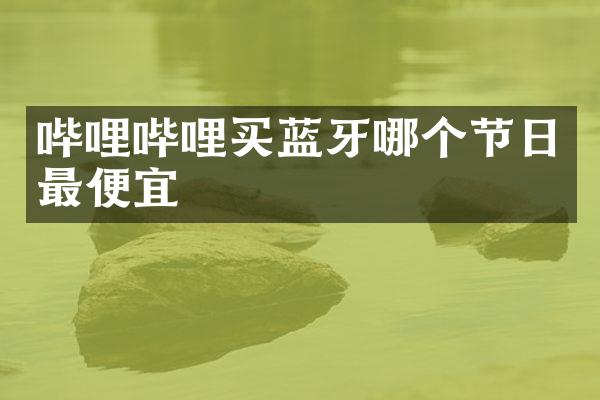 哔哩哔哩买蓝牙哪个节日