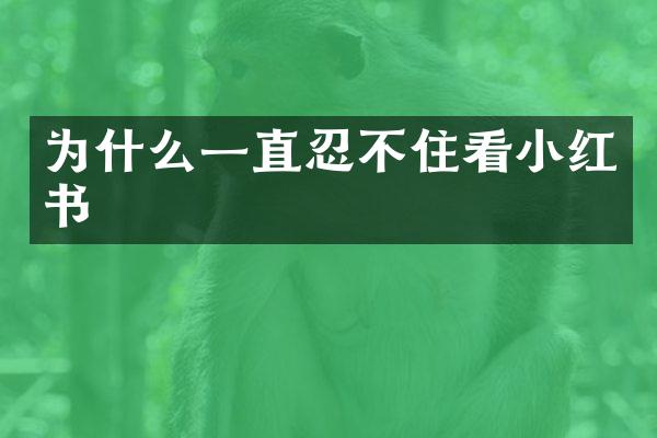 为什么一直忍不住看小红书