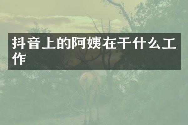抖音上的阿姨在干什么工作