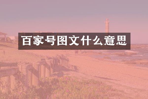 百家号图文什么意思