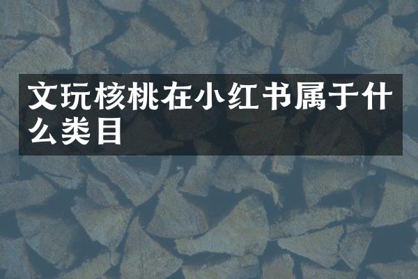 文玩核桃在小红书属于什么类目