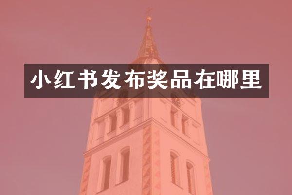 小红书发布奖品在哪里