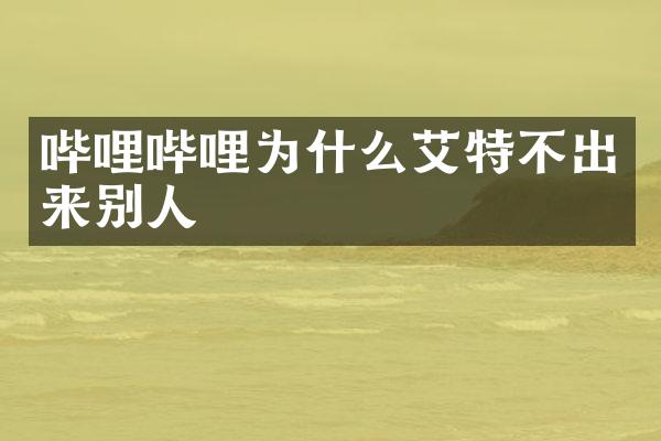 哔哩哔哩为什么艾特不出来别人