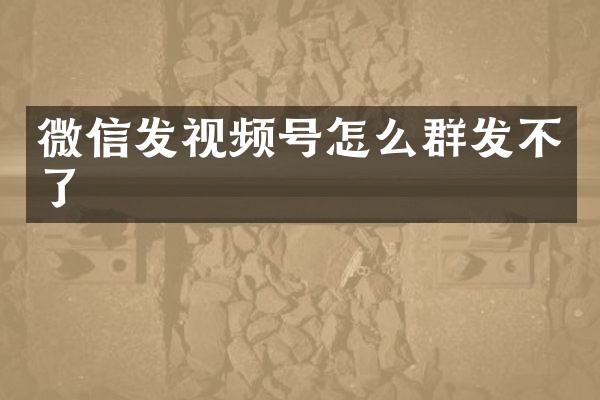 微信发视频号怎么不了