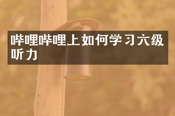 哔哩哔哩上如何学习六级听力