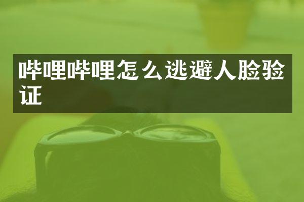 哔哩哔哩怎么逃避人脸验证