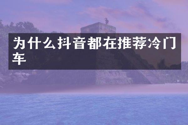 为什么抖音都在推荐冷门车