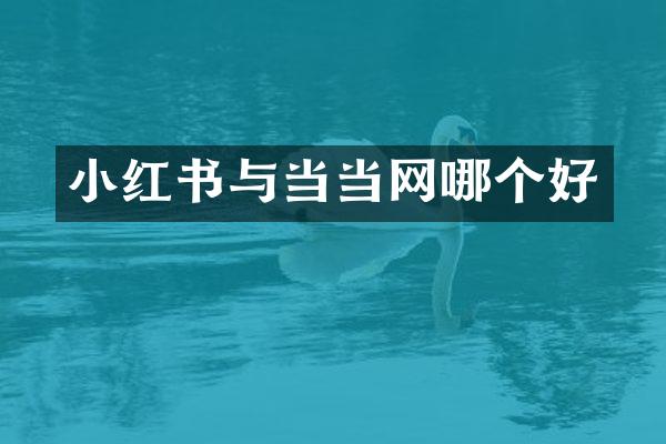 小红书与当当网哪个好