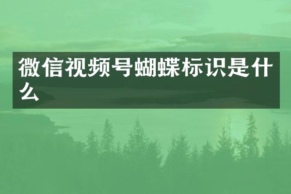 微信视频号蝴蝶标识是什么