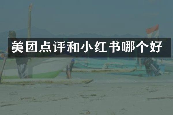 美团点评和小红书哪个好