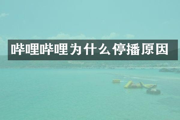 哔哩哔哩为什么停播原因