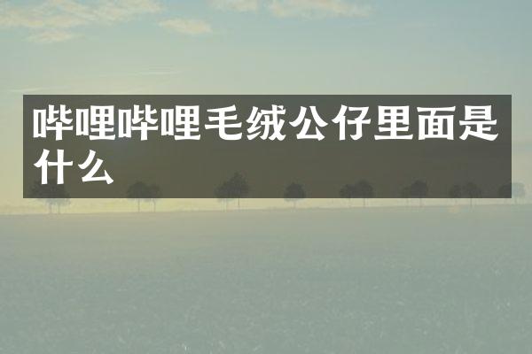 哔哩哔哩毛绒公仔里面是什么