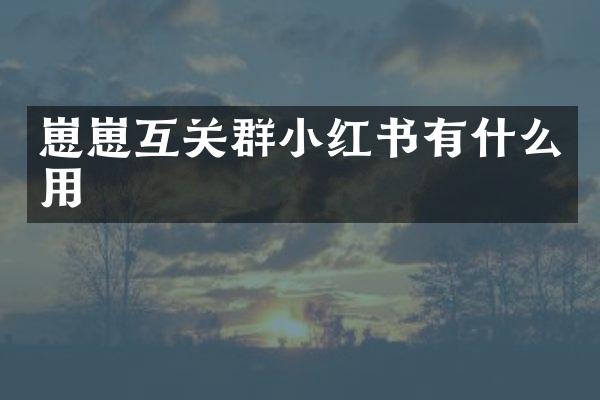 崽崽互关群小红书有什么用
