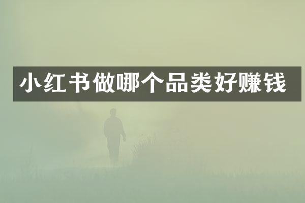 小红书做哪个品类好赚钱