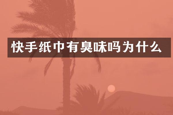 快手纸巾有臭味吗为什么