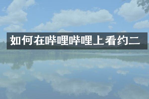 如何在哔哩哔哩上看约二