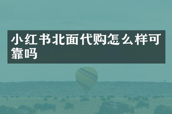 小红书北面代购怎么样可靠吗