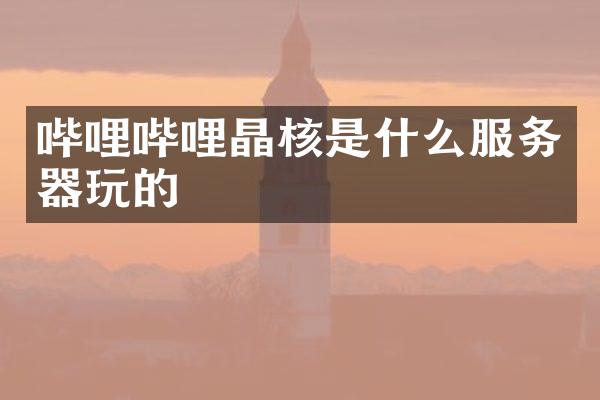 哔哩哔哩晶核是什么服务器玩的