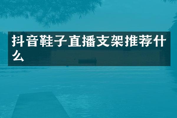 抖音鞋子直播支架推荐什么
