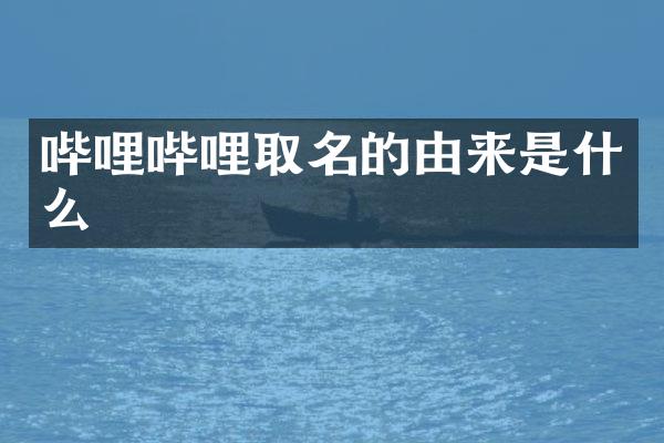 哔哩哔哩取名的由来是什么